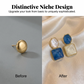 Boucles d'oreilles élégantes en forme de gouttes d'eau aux motifs géométriques