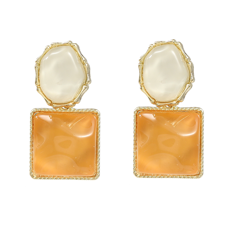 Boucles d'oreilles élégantes en forme de gouttes d'eau aux motifs géométriques
