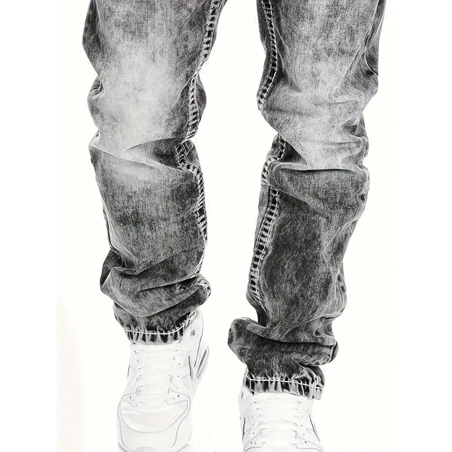 Jean en denim extensible créatif à la mode pour hommes, style minimaliste adapté à l'été, style Emo