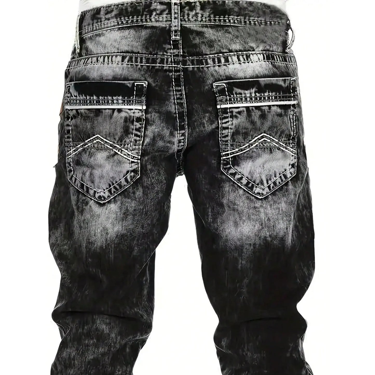 Jean en denim extensible créatif à la mode pour hommes, style minimaliste adapté à l'été, style Emo
