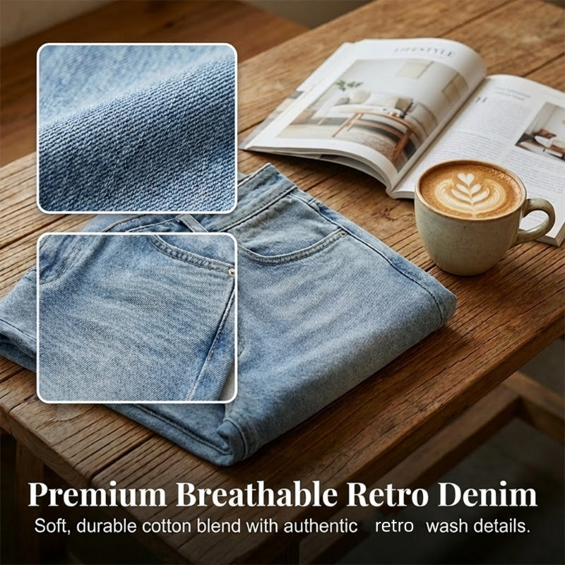 Jean pour femme à taille haute et coupe droite