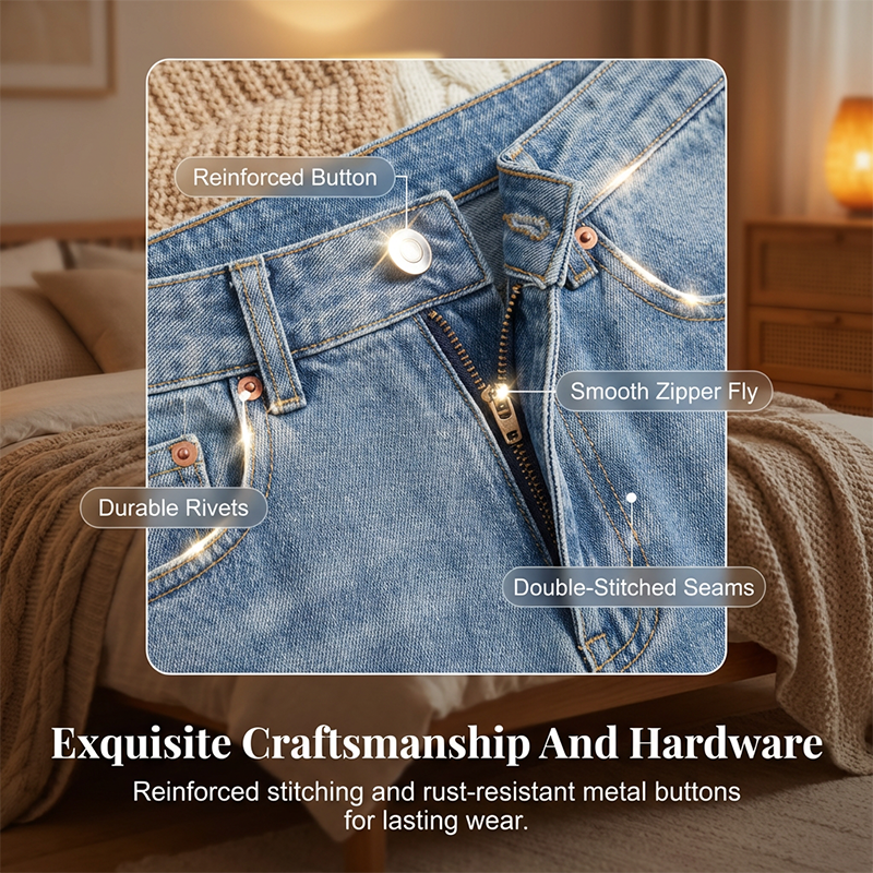 Jean pour femme à taille haute et coupe droite