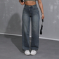 Jean pour femme à taille haute et coupe droite