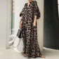 Robe chemise longue oversize à imprimé léopard