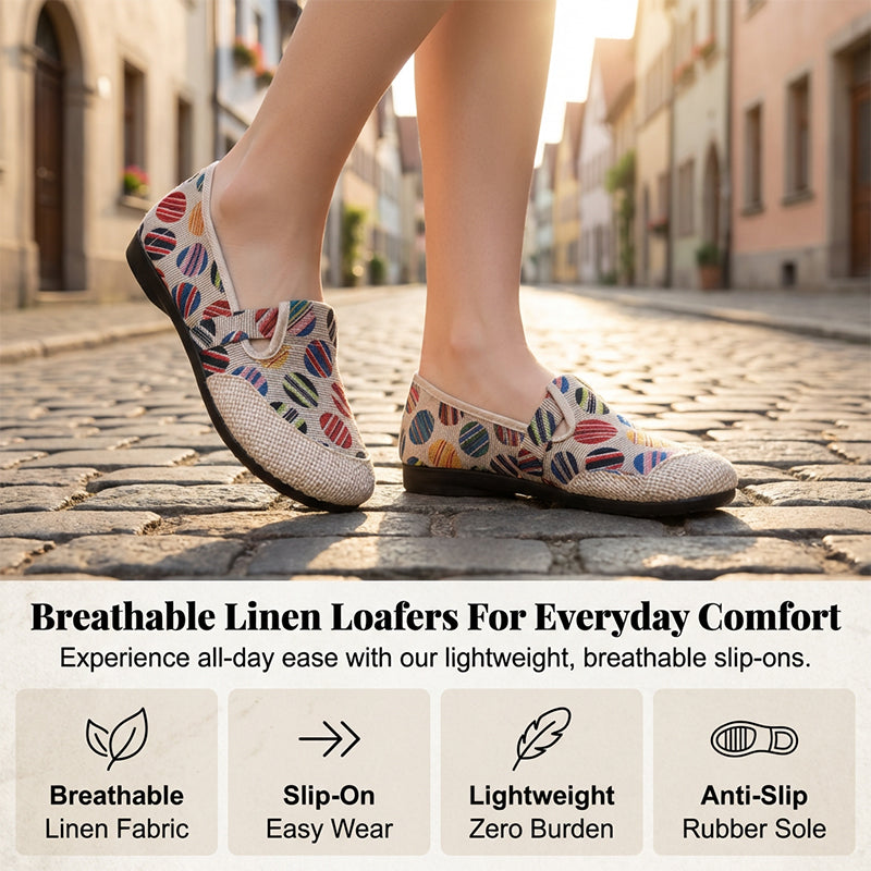Mocassins décontractés en toile pour femme