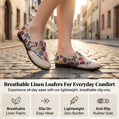 Mocassins décontractés en toile pour femme