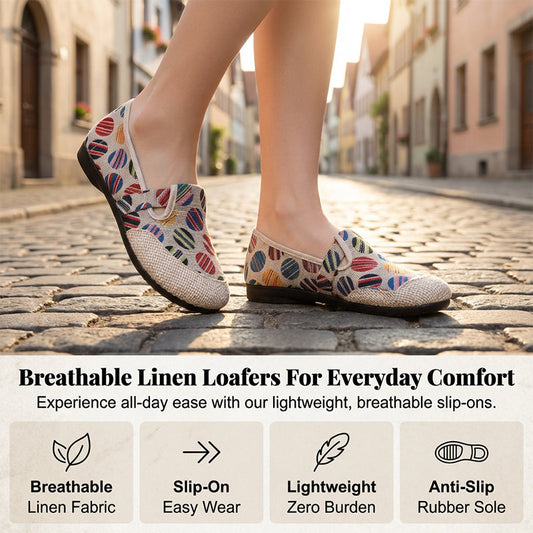 Mocassins décontractés en toile pour femme