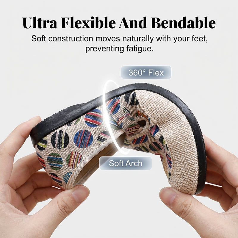 Mocassins décontractés en toile pour femme