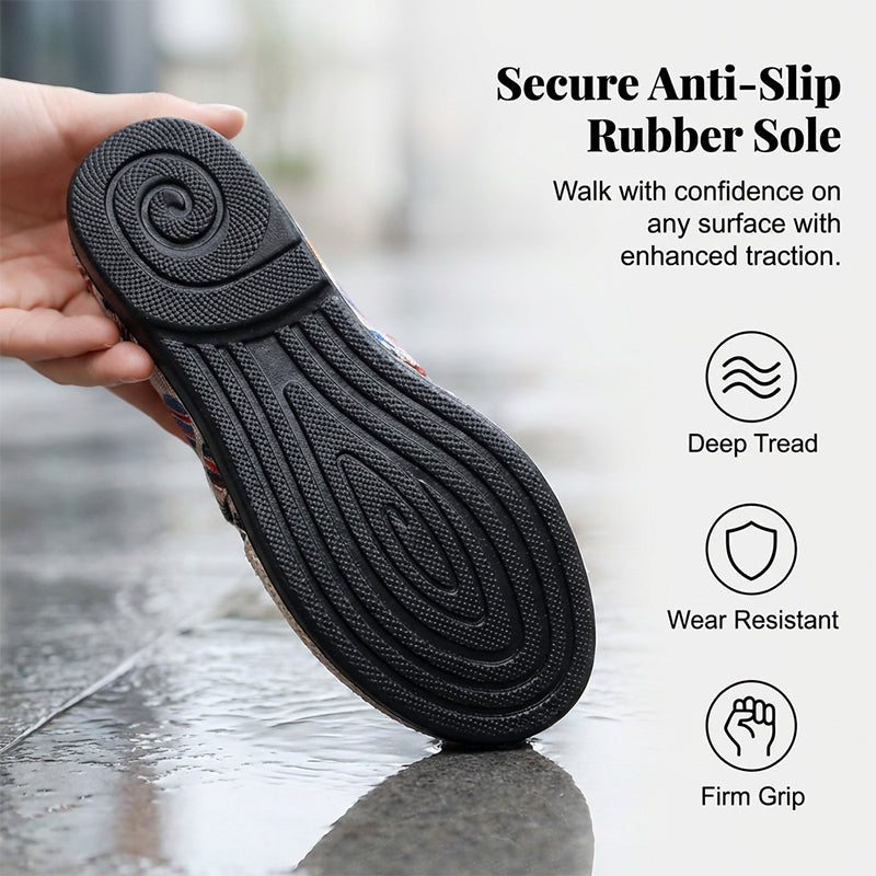 Mocassins décontractés en toile pour femme