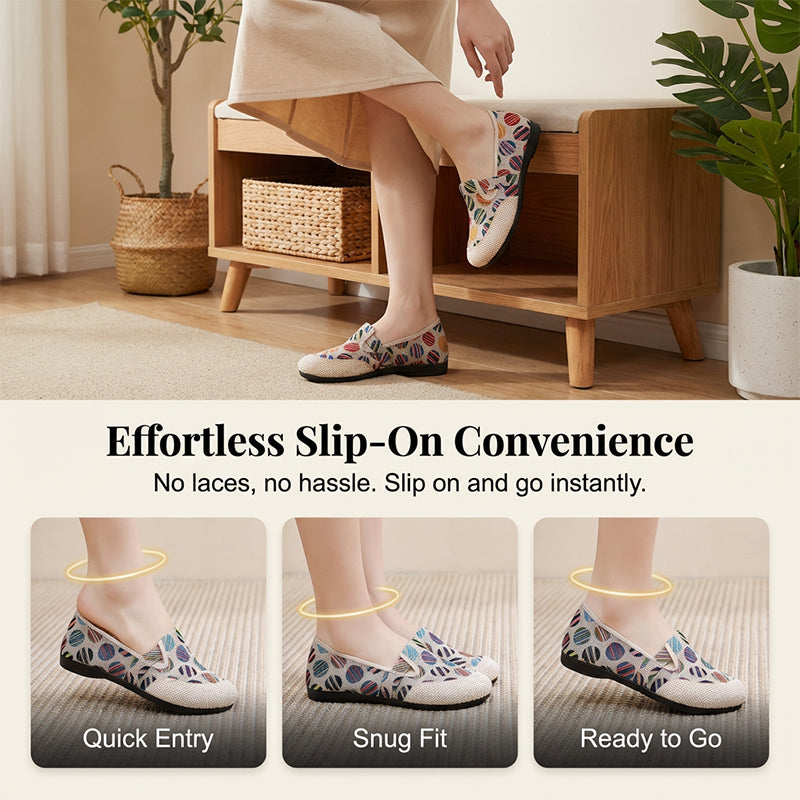 Mocassins décontractés en toile pour femme
