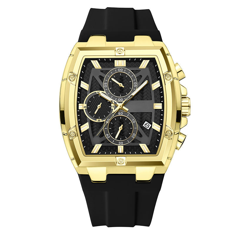 📢📢60 % de réduction !! ⏰Montre pour homme au boîtier moderne de forme tonneau