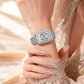 📢 📢 50 % de réduction！！✨Montre-bracelet pour femme en quartz, ornée de strass⌚