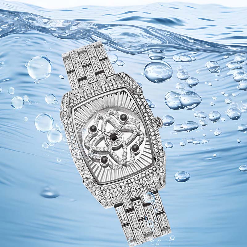 📢 📢 50 % de réduction！！✨Montre-bracelet pour femme en quartz, ornée de strass⌚