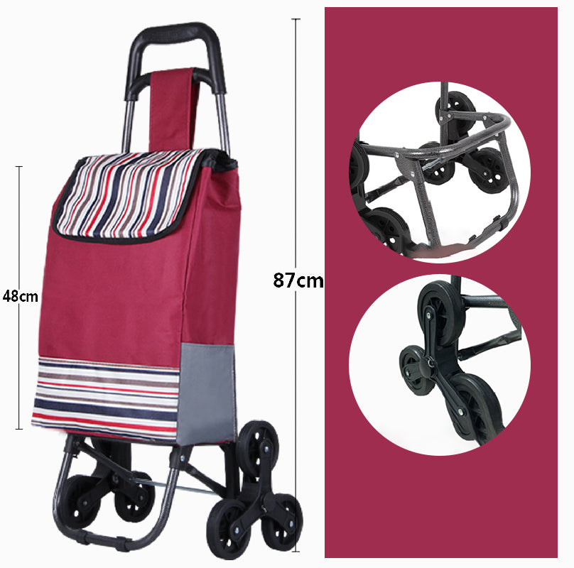 Chariot pliable portable de grande capacité, pouvant monter les escaliers