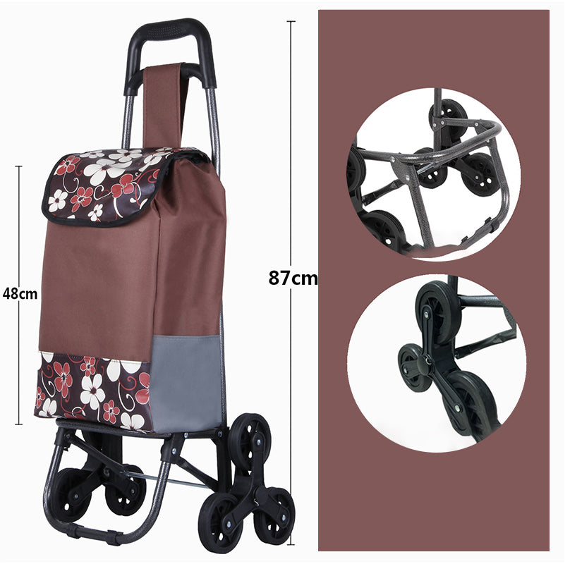 Chariot pliable portable de grande capacité, pouvant monter les escaliers