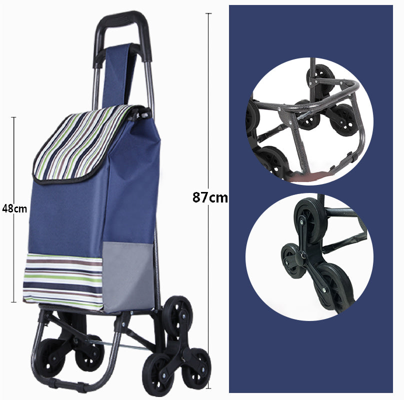 Chariot pliable portable de grande capacité, pouvant monter les escaliers
