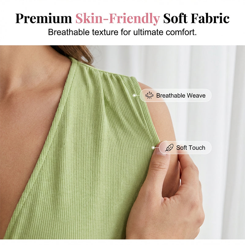 👗 50 % DE RÉDUCTION 🌸 Combinaison courte V-neck taille pinces – Sans manches, taille plissée – Doux, respirant & flatteuse pour les journées ensoleillées 🦋