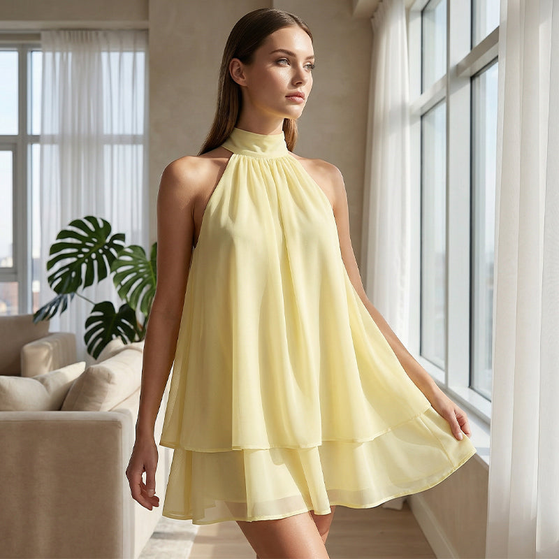 👗🌊 -50% ! Robe Bretelles Légère et Fluide avec Effet Portefeuille & Ourlet Évasé – Parfaite pour les Soirées d'Été & la Plage ✨