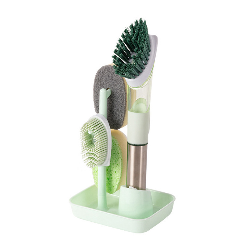 Ensemble tout-en-un de brosses et distributeur de savon