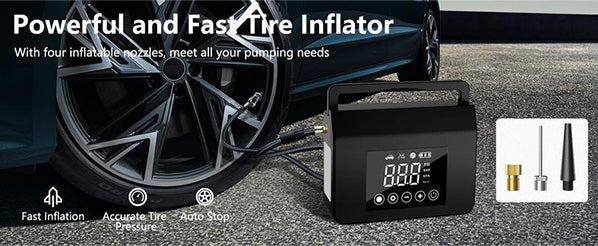 🔋50 % de réduction + livraison gratuite🔥🚗Démarreur de voiture portable avec compresseur d'air, démarreur de batterie de voiture 4000 A