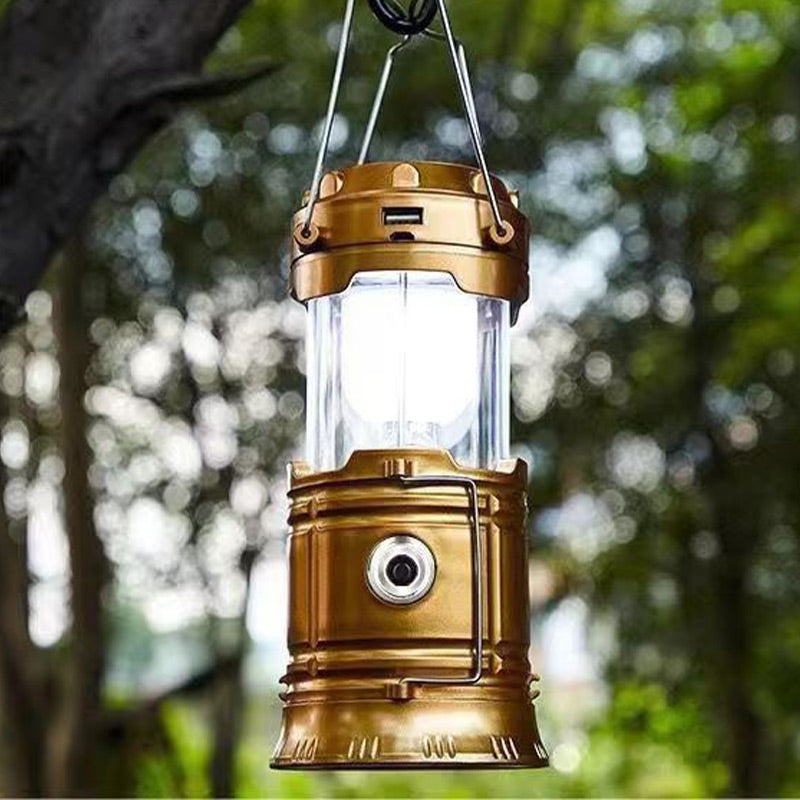 Lampe de camping rétractable à énergie solaire