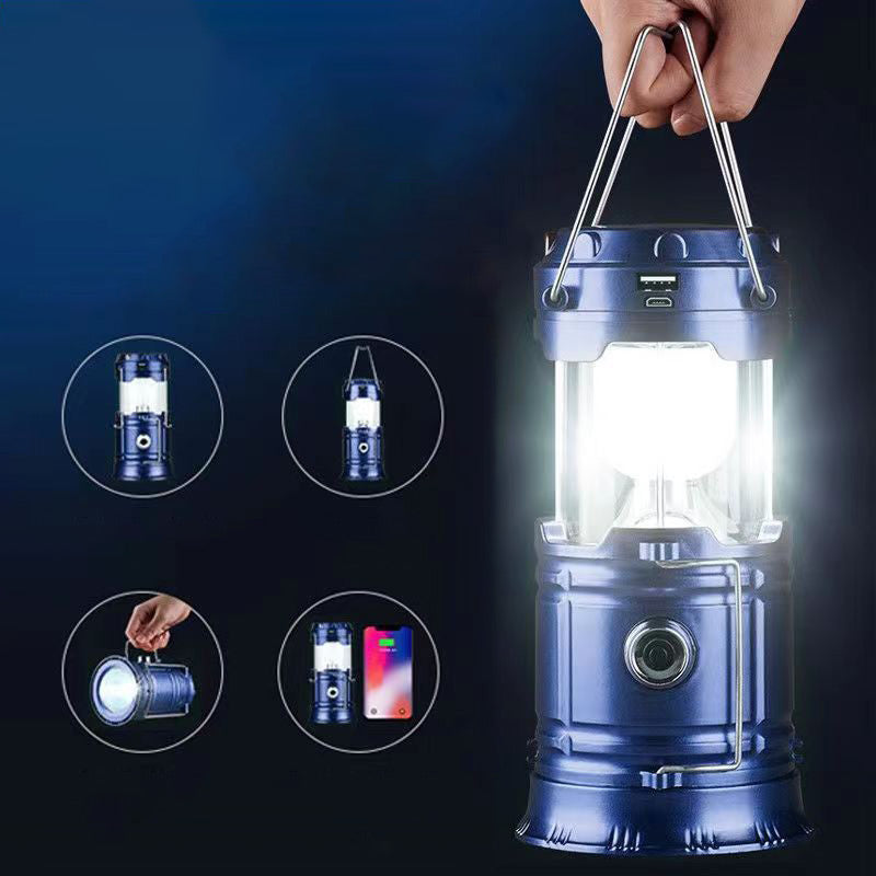 Lampe de camping rétractable à énergie solaire