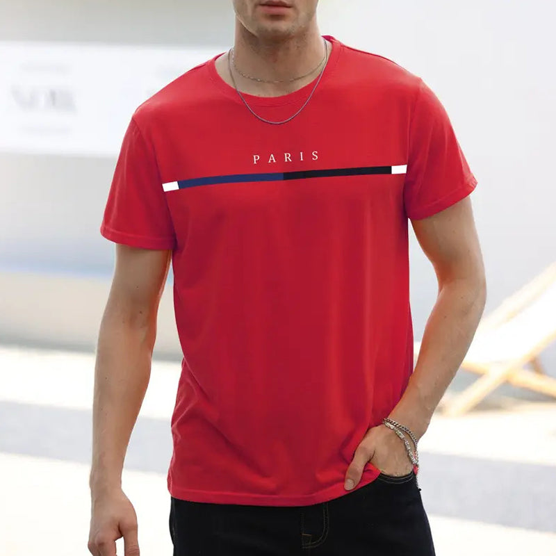 T-shirt graphique minimaliste pour homme
