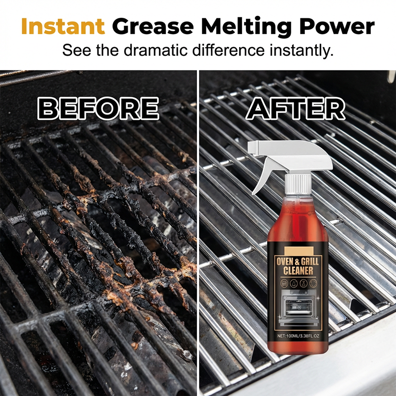 Spray dégraissant ultra-puissant à action rapide pour barbecues