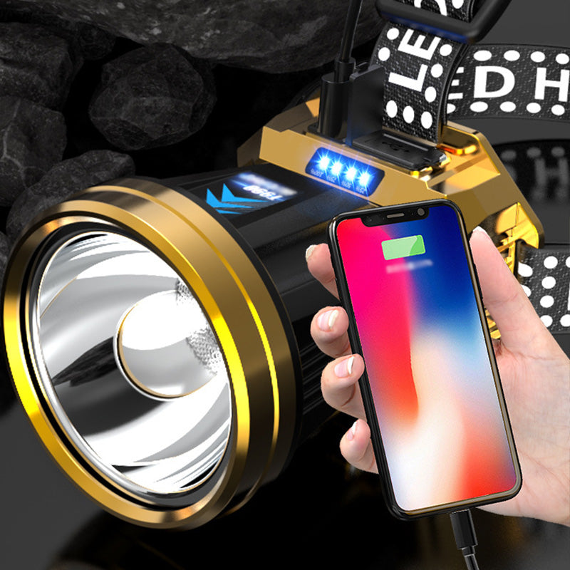 Lampe Frontale LED Super Lumineuse Rechargeable pour l'Extérieur