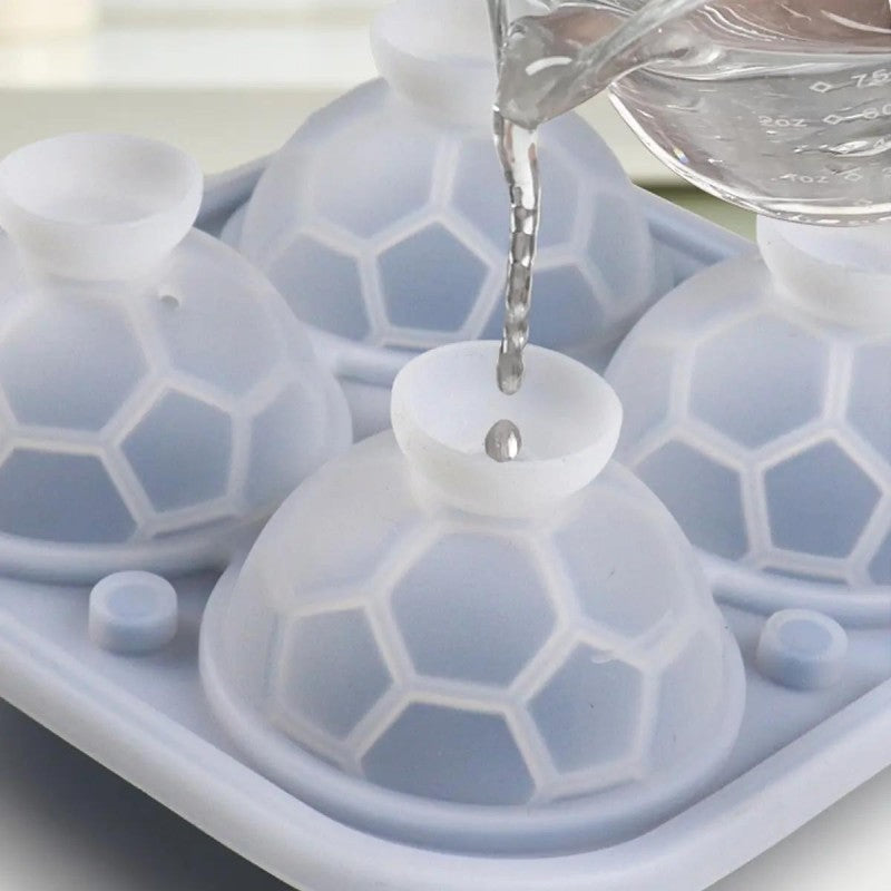 Moule à glaçons en silicone en forme de ballon de football