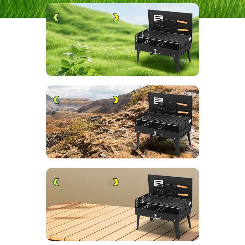 Barbecue à charbon pliable et portable pour la cuisine en plein air