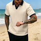 💐50% DE RÉDUCTION ! Haut Texturé pour Homme – Col Contrasté, Look Chic au Bureau ou en Ville 👔✨【Stock Limité】
