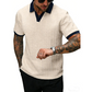 💐50% DE RÉDUCTION ! Haut Texturé pour Homme – Col Contrasté, Look Chic au Bureau ou en Ville 👔✨【Stock Limité】