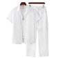 🌴 Ensemble chemise à manches courtes et pantalon décontracté pour homme – Style coordonné 🍹