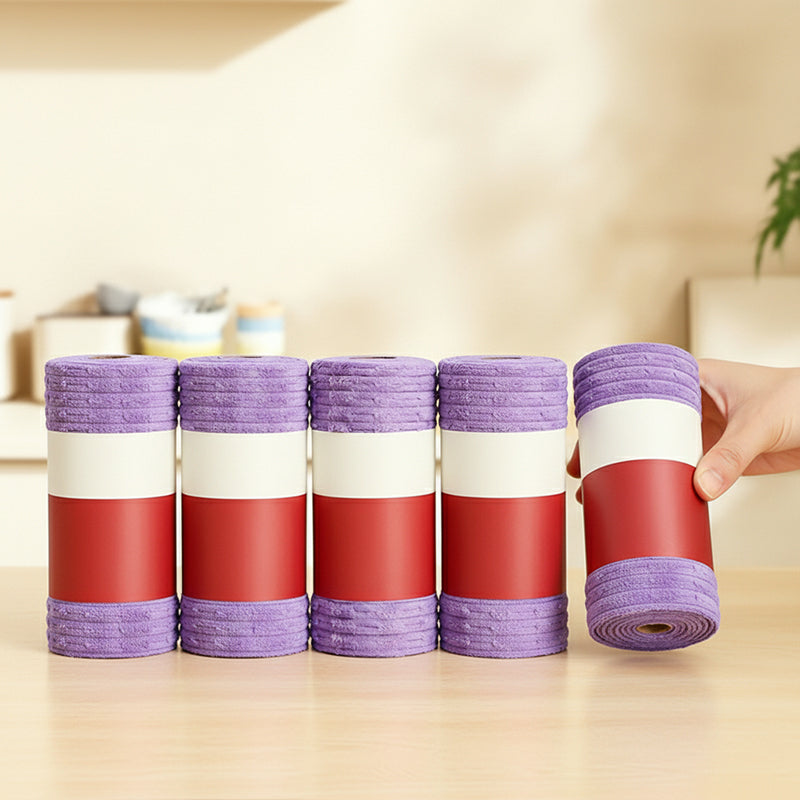 🧽🌿 Lingettes de Nettoyage Réutilisables 2-en-1 – Découpables et Multi-usages ✨
