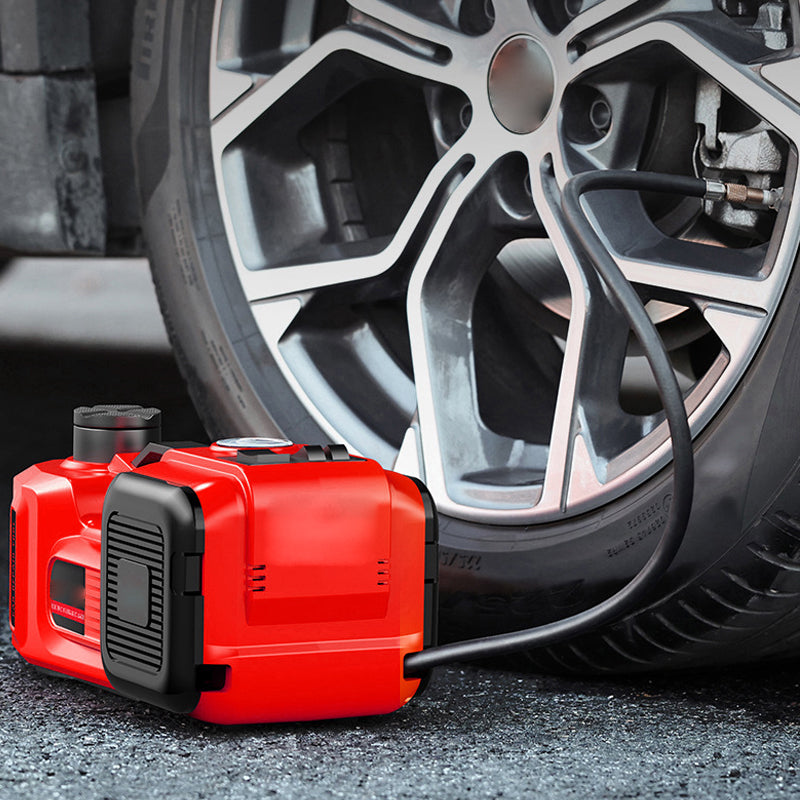 🔥Jusqu'à épuisement des stocks : 49 % de réduction !🎉Kit de cric 12 en 1, capacité max. 5 tonnes / 11 023 livres, comprenant un cric hydraulique, une clé à chocs électrique, une pompe gonflable intégrée et une lampe LED, élévateur portable