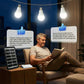 Système d'éclairage solaire autonome : kit complet comprenant 3 ampoules LED et un accumulateur ☀️🔋