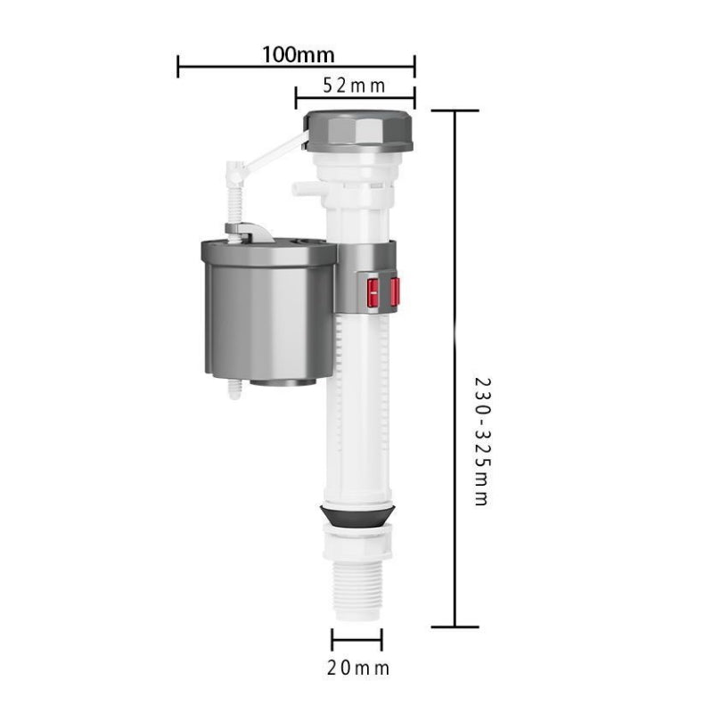 Robinet d'arrivée d'eau universel et réglable pour WC
