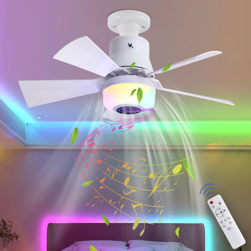 📢📢49 % DE RÉDUCTION !! ⏰Ventilateur de plafond intelligent avec éclairage, RGB et haut-parleur Bluetooth
