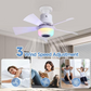 📢📢49 % DE RÉDUCTION !! ⏰Ventilateur de plafond intelligent avec éclairage, RGB et haut-parleur Bluetooth