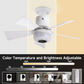 📢📢49 % DE RÉDUCTION !! ⏰Ventilateur de plafond intelligent avec éclairage, RGB et haut-parleur Bluetooth