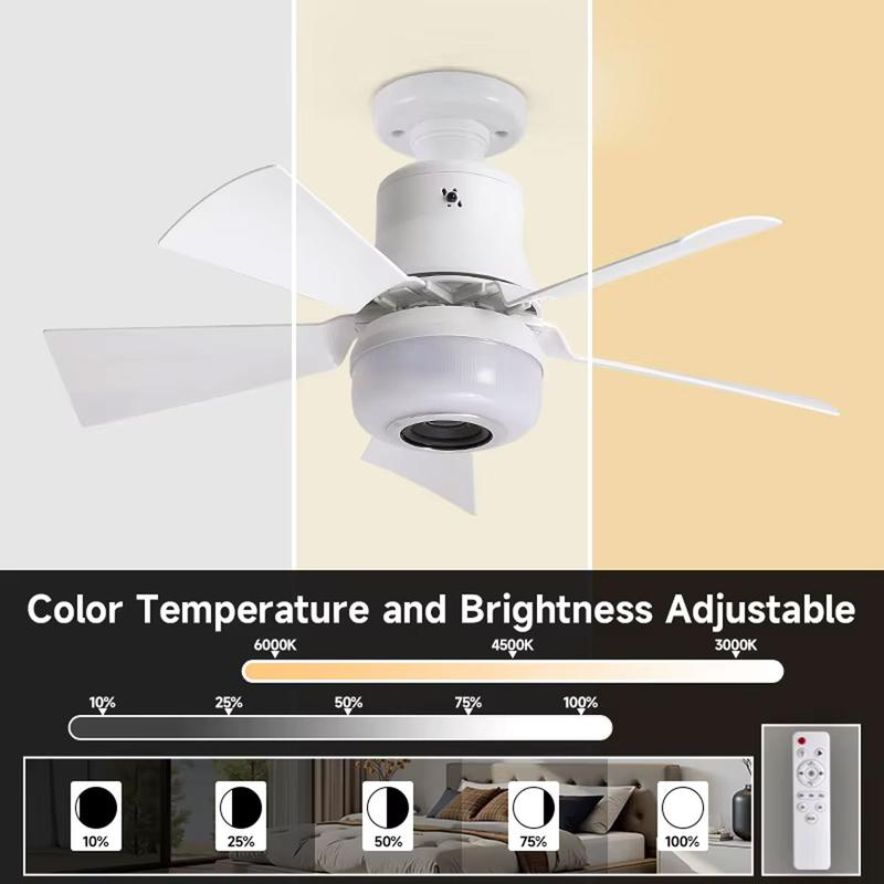 📢📢49 % DE RÉDUCTION !! ⏰Ventilateur de plafond intelligent avec éclairage, RGB et haut-parleur Bluetooth