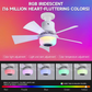 📢📢49 % DE RÉDUCTION !! ⏰Ventilateur de plafond intelligent avec éclairage, RGB et haut-parleur Bluetooth