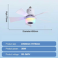 📢📢49 % DE RÉDUCTION !! ⏰Ventilateur de plafond intelligent avec éclairage, RGB et haut-parleur Bluetooth