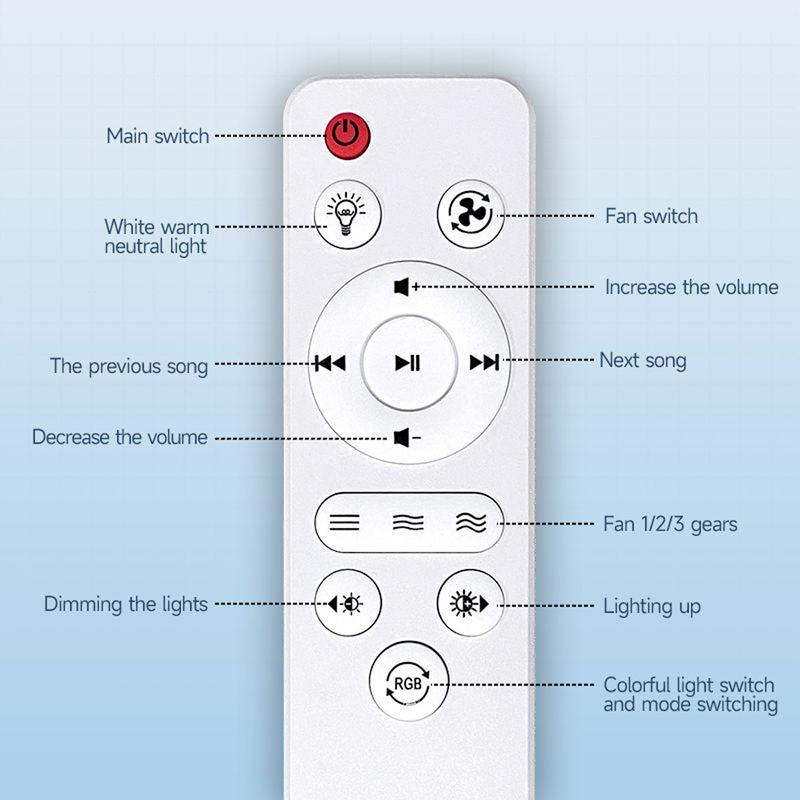 📢📢49 % DE RÉDUCTION !! ⏰Ventilateur de plafond intelligent avec éclairage, RGB et haut-parleur Bluetooth