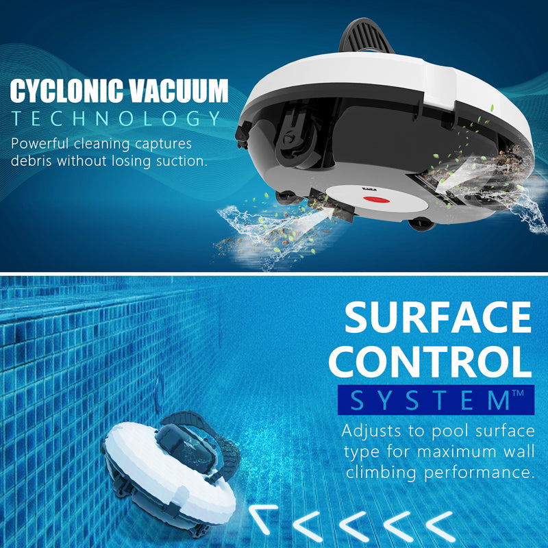 🤖50 % DE RÉDUCTION🌊 Robot nettoyeur de piscine | Sans fil · Puissance d'aspiration élevée · Navigation intelligente · Démarrage d'une simple pression · Panier filtrant facile à retirer