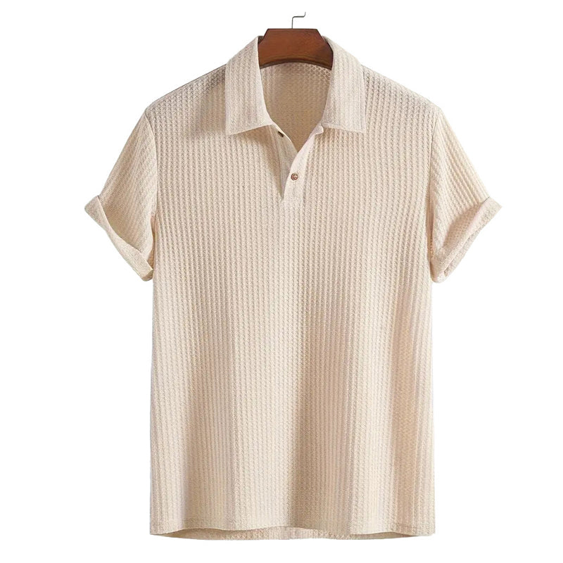 👔🌬️ PROMO FLASH 50% DE RÉDUCTION ! 🧵 Chemise Homme à Manches Courtes en Tissu Maille – Respirante, Légère, Parfaite pour l'Été ou la Superposition ✨