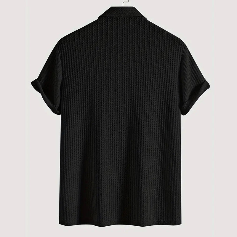 👔🌬️ PROMO FLASH 50% DE RÉDUCTION ! 🧵 Chemise Homme à Manches Courtes en Tissu Maille – Respirante, Légère, Parfaite pour l'Été ou la Superposition ✨