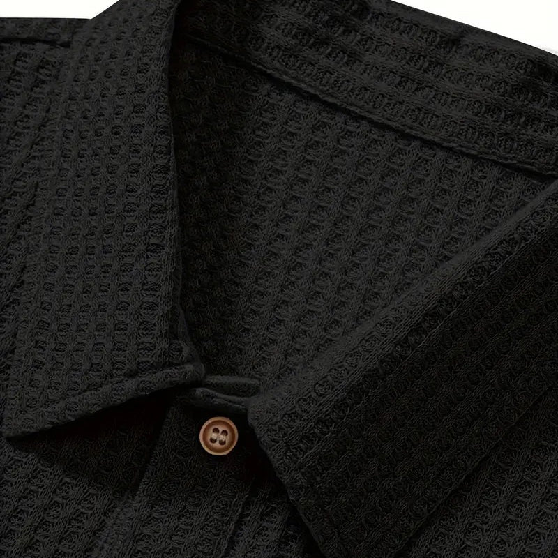 👔🌬️ PROMO FLASH 50% DE RÉDUCTION ! 🧵 Chemise Homme à Manches Courtes en Tissu Maille – Respirante, Légère, Parfaite pour l'Été ou la Superposition ✨