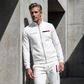Ensemble pantalon et veste zippée imprimée décontractée pour homme